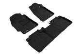 Custom Fit Elegant Floor Mat (Black) for 2015-2017 Toyota Camry/Camry Hybrid - 1ST Row 2ND Row